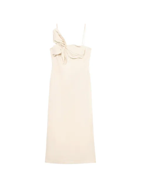Blumarine butterfly-detail midi dress Neutrals 4A475A