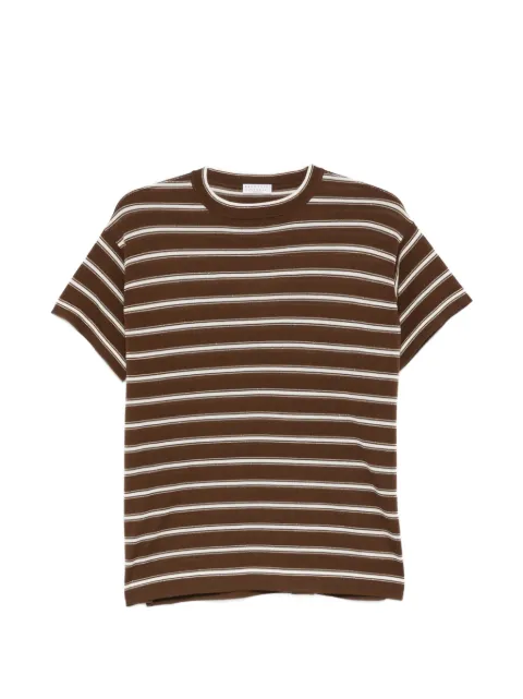 Brunello Cucinelli sparkling stripe t-shirt Brown M14854100CTX08