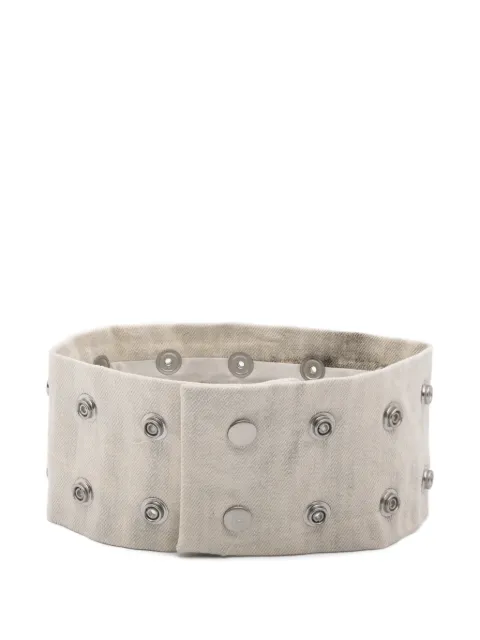 Rick Owens DRKSHDW Strobe snap bib neckband Silver DA01F4475DMW