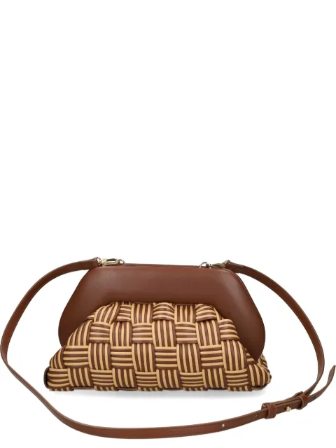 Themoirè woven clutch bag Brown 261WTMBM0OIVF