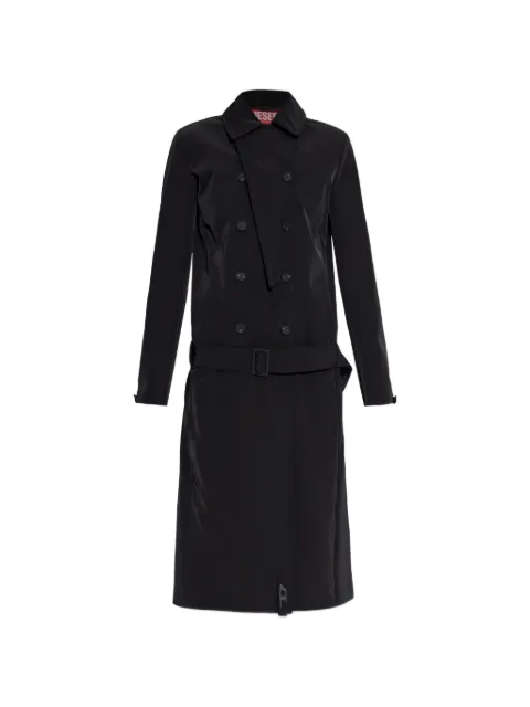 Diesel G-Ale double-breasted belted coat Black A223190SIBX