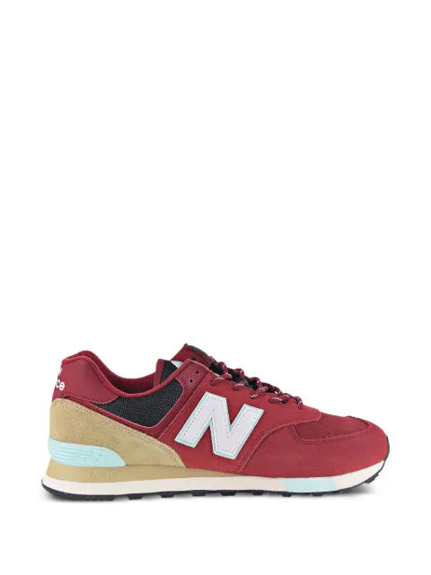 New Balance 574 panelled sneakers Red ML574JHQ