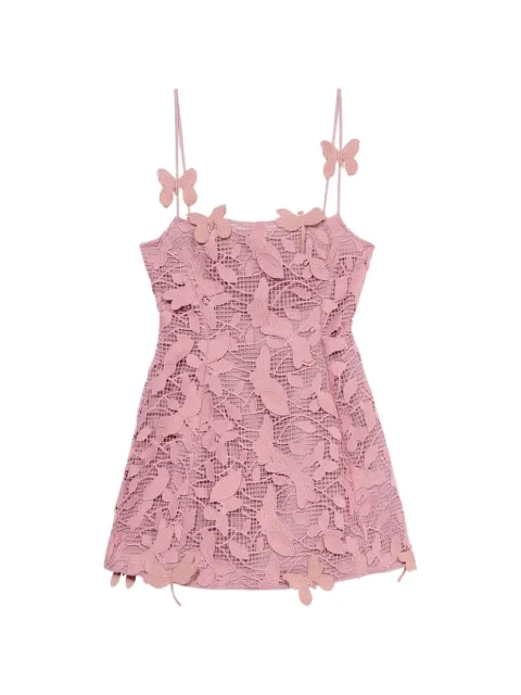 Blumarine butterfly-appliqué mini dress Pink 4A444A