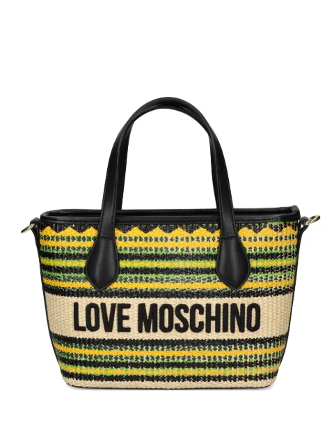 Love Moschino striped tote bag Neutrals JC4349PP0OKN3