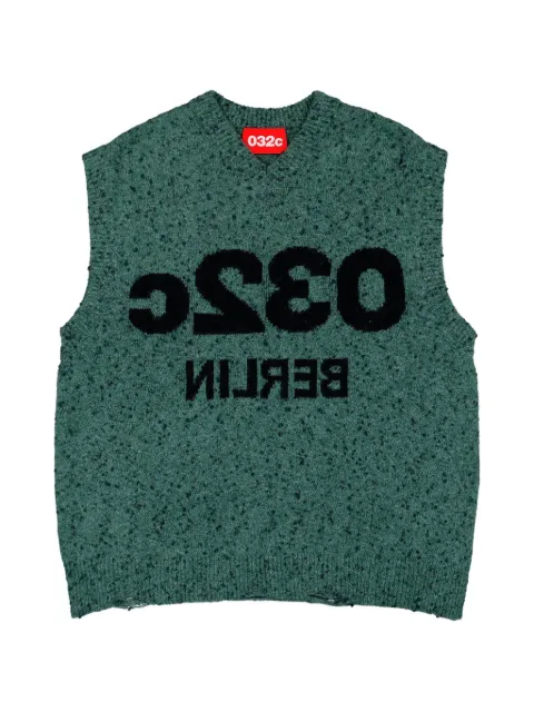 032c logo-detail vest Green F25URK0312450
