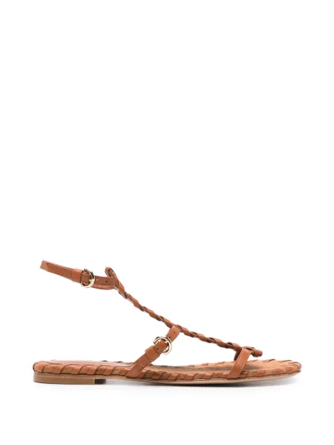Gianvito Rossi braided-trim sandals Brown G3272105CUOXNC
