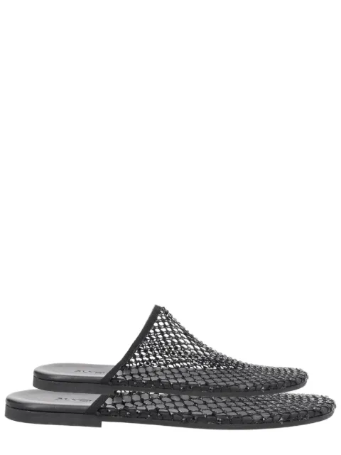 Alysi mesh-embellished flat mules Black 316611P6100NE