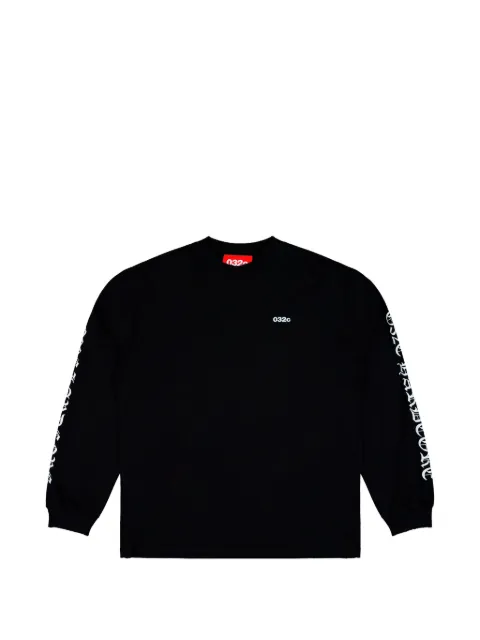032c lettering-print long-sleeve sweatshirt Black F25URC0251050