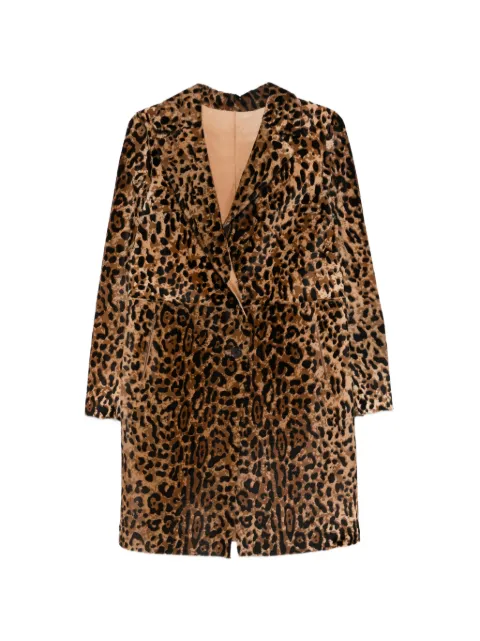 Arma Mietta buttoned animal-print coat Neutrals 126L261069