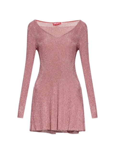 Diesel M-Dalila V-neck long-sleeved mini dress Pink A208730ALBL