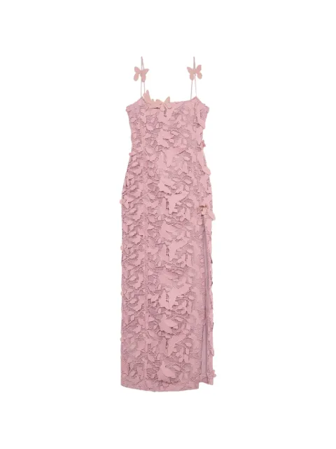 Blumarine butterfly-appliqué maxi dress Pink 4A443A
