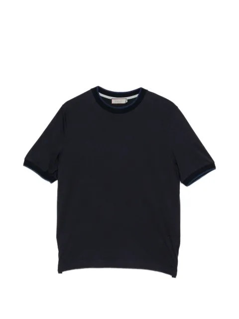 Canali contrast-trim T-shirt Blue MJ02241T0924