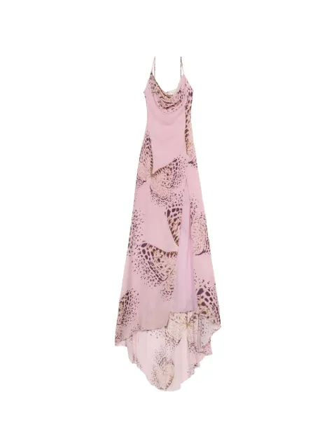 Blumarine butterfly-print maxi dress Pink 4A433A