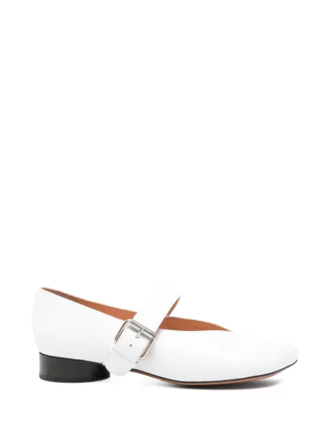 Niccolo Paqualetti Lea buckle-strap flat pumps White NP07F004