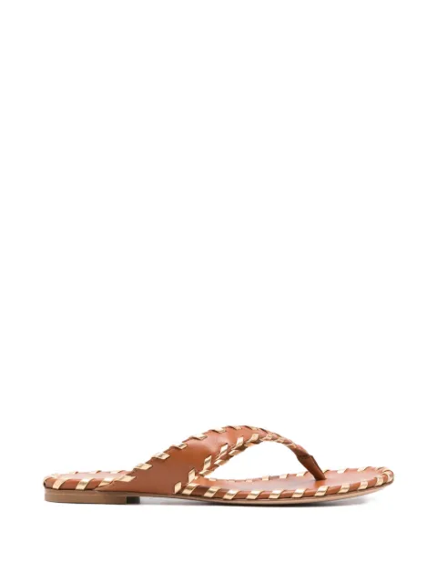 Gianvito Rossi woven leather sandals Brown G1017305CUONXN