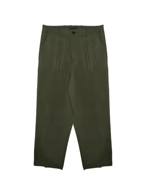 Low Brand pleated elasticated-waist trousers Green LP26004V06