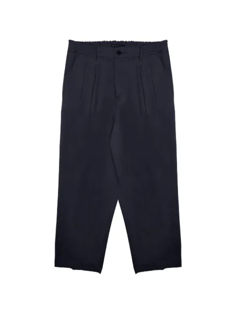 Low Brand pleated elasticated-waistband trousers Blue LP26004E01