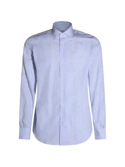 Mazzarelli striped buttoned shirt Blue 8002387