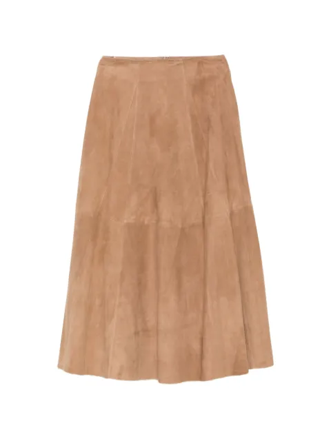Arma Eleni panelled midi skirt Neutrals 006L261036