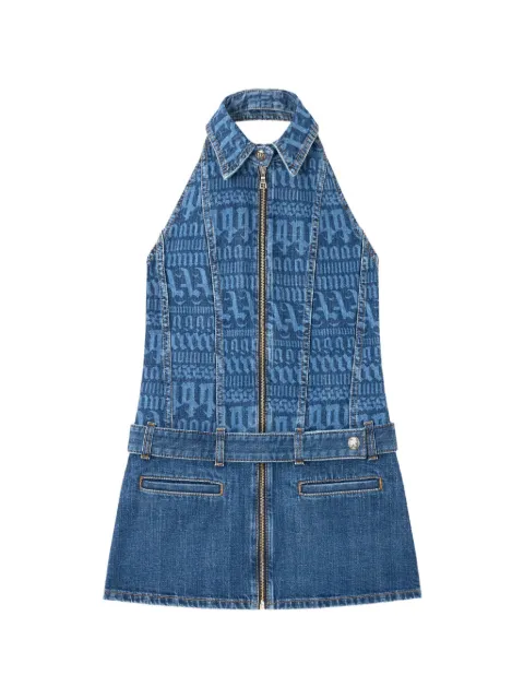 Palm Angels logo denim dress Blue PWYM015S26DEN0014003