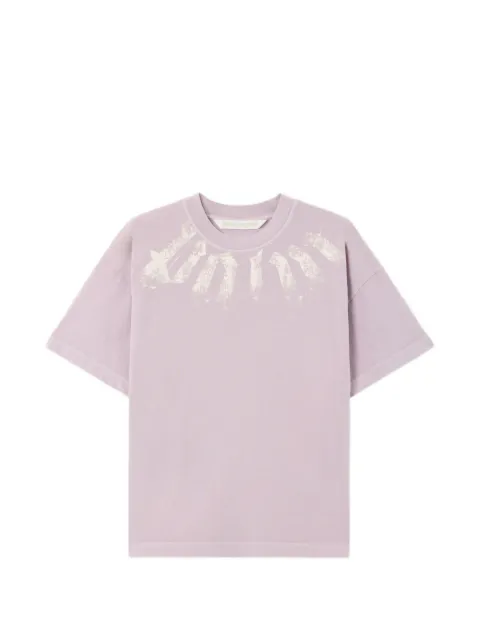 Palm Angels neck-logo loose T-shirt Purple PWAA07BS26JER0073603