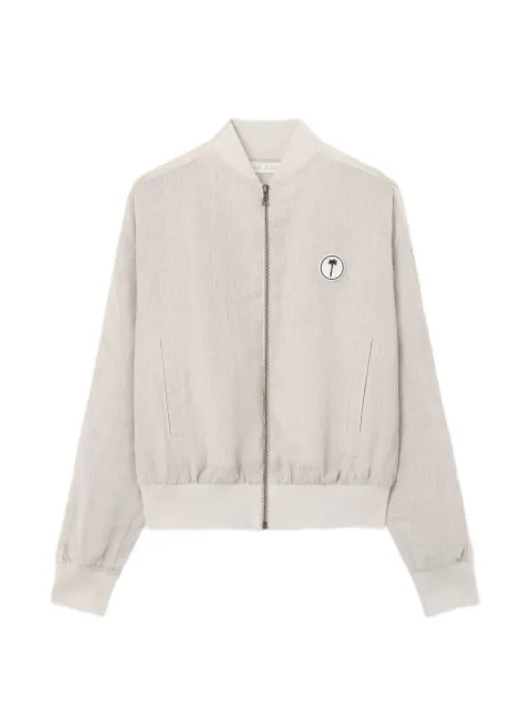 Palm Angels logo tree cotton jacket Neutrals PWBD06BS26FAB001