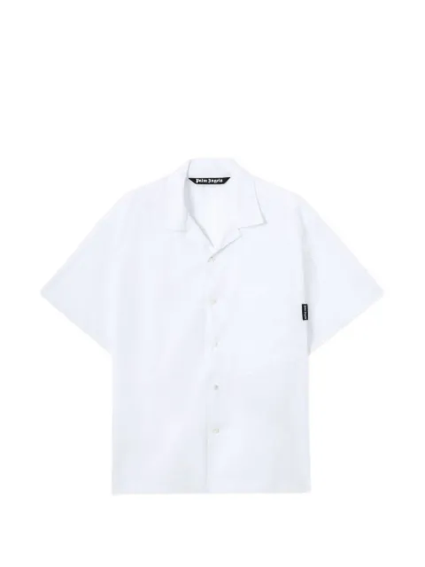 Palm Angels logo bowling shirt White PMGG00AS26FAB001