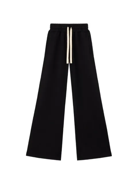 Palm Angels curved-logo track pants Black PWCH029S26FLE001