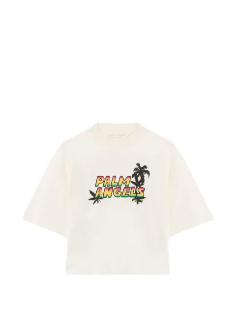 Palm Angels Sunset graphic boxy T-shirt Neutrals PWAA079S26JER0070384