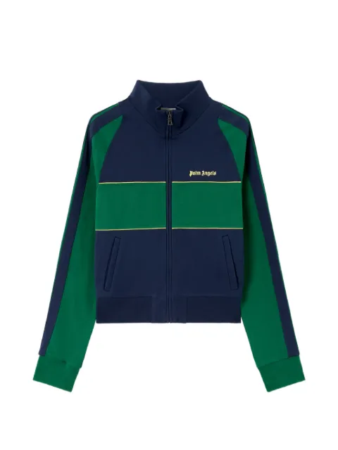 Palm Angels Classic logo zipped sweater Blue PWBE017S26FAB0014655