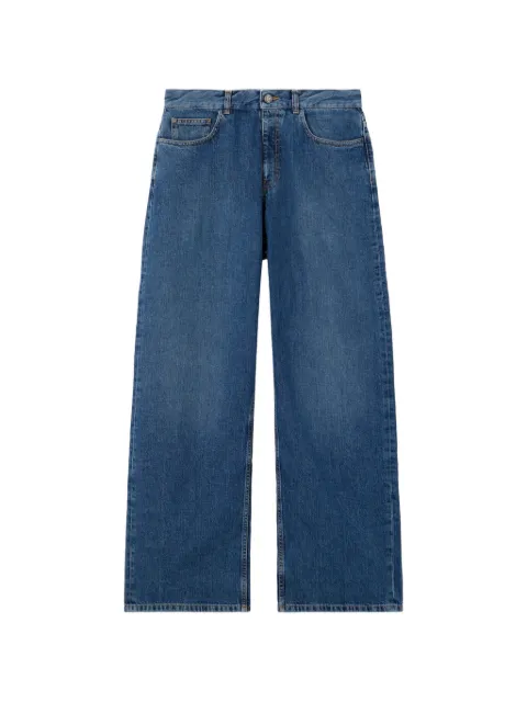 Palm Angels curved logo denim jeans Blue PMYA049S26DEN00A4444
