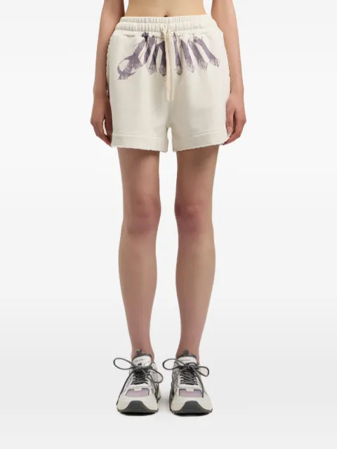 Palm Angels Big waist logo track shorts Neutrals PWCI017S26FLE0010336