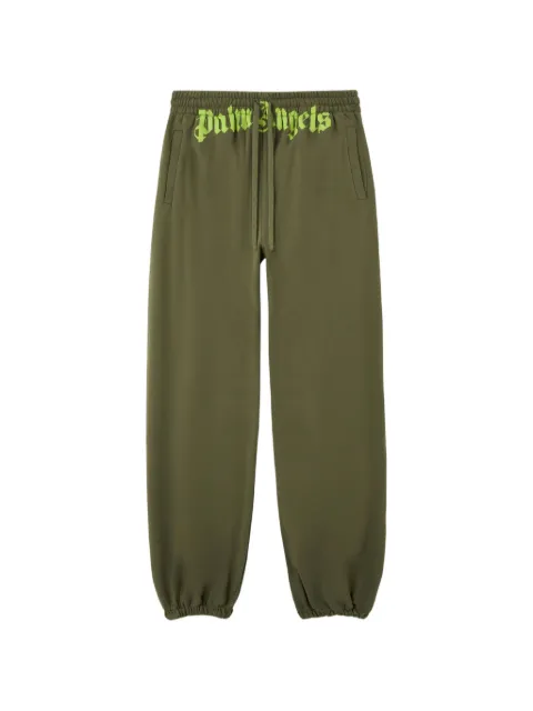 Palm Angels elasticated-waistband track pants Green PMCH025S26FLE0015614
