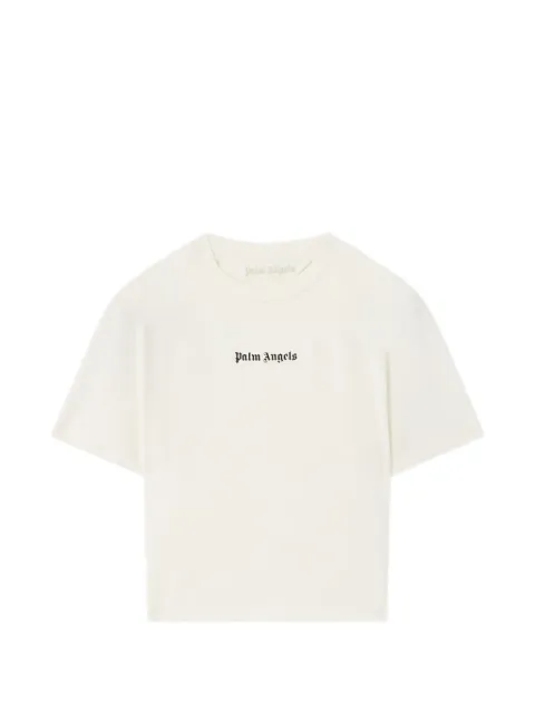 Palm Angels Classic logo cre-neck T-shirt White PWAA077S26JER001