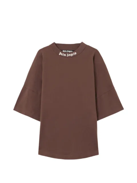 Palm Angels Classic logo T-shirt Brown PMAA10BS26JER001