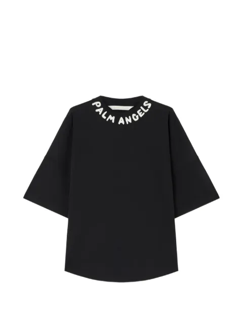 Palm Angels logo-printed crew-neck T-shirt Black PWAA07CS26JER0041003