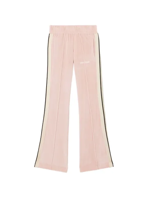 Palm Angels Chenille flared track pants Pink PWCJ019S26FAB0013003