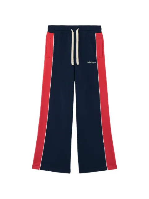 Palm Angels logo side-bands track pants Blue PWCH02AS26FLE0014625