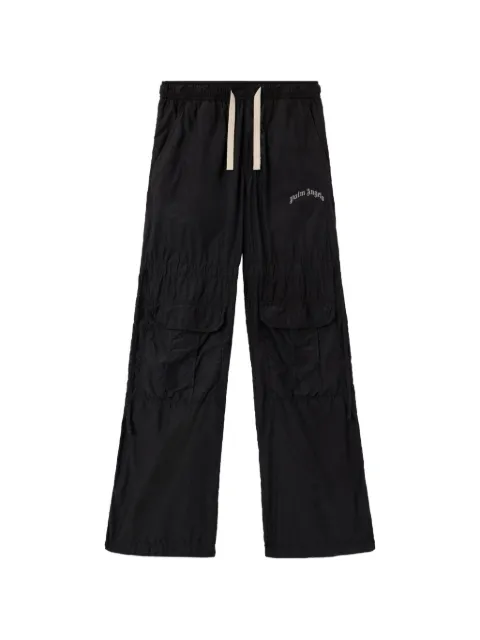 Palm Angels logo drawstring cargo trousers Black PMCF03BS26FAB0021003