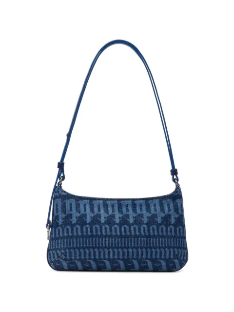 Palm Angels Giorgina logo-patterned shoulder bag Blue PWNN028S26DEN0014040