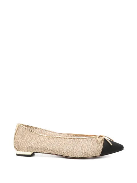 Aquazzura bow-detail ballet flats Gold GIHFLAA0CGPGBK