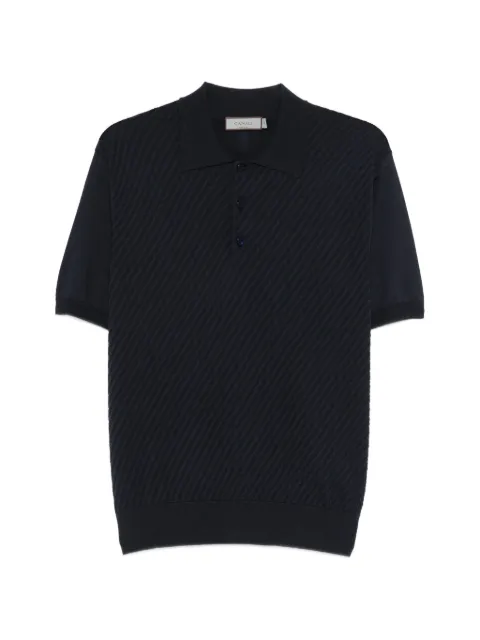 Canali textured polo shirt Blue MK02466C0127