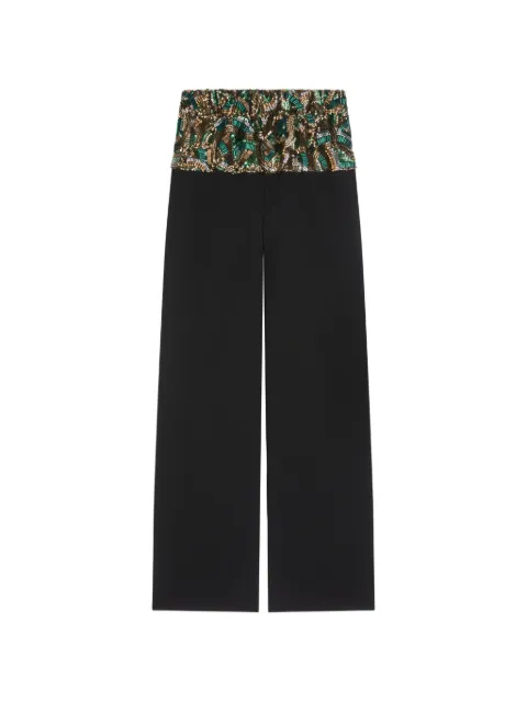DRIES VAN NOTEN sequin trousers Black 2610209243055