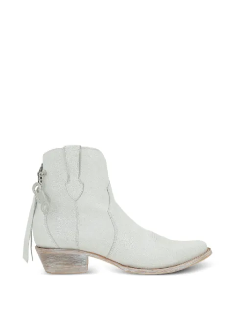 Comme Des Garçons cracked cowboy boots White GQK101S262WHITE