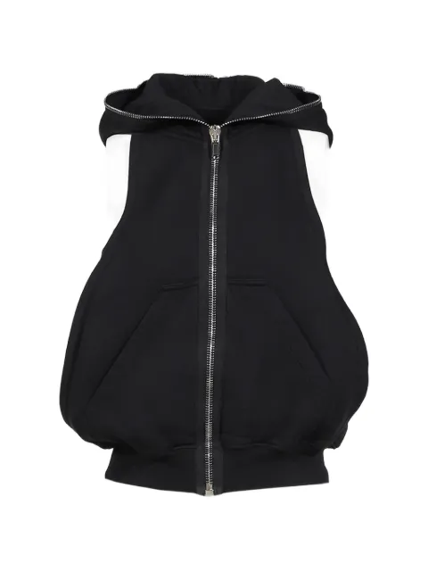 Rick Owens DRKSHDW Cyclops Gimp hooded gilet Black DS01F4121F