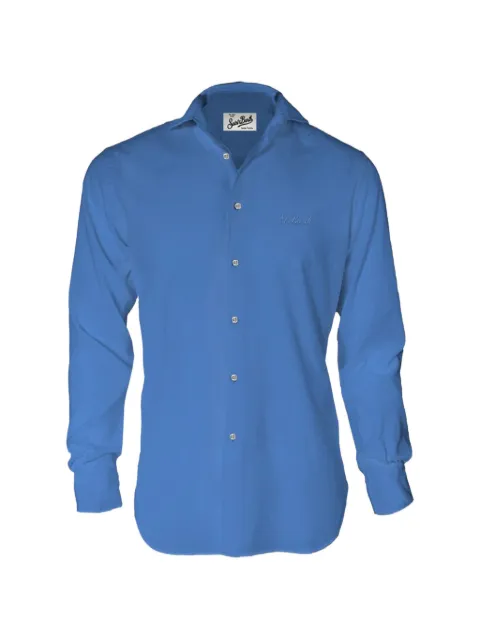 MC2 Saint Barth embroidered button-up shirt Blue CHEMISEICE