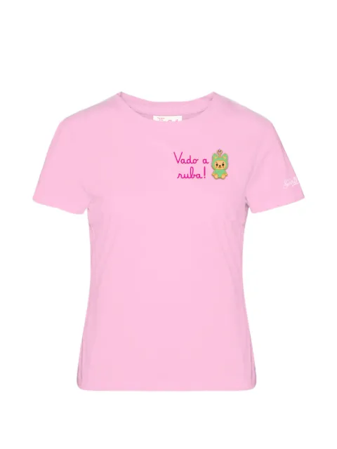 MC2 Saint Barth chest graphic T-shirt Pink EMILIE