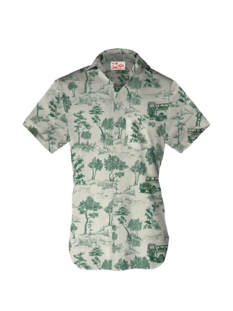 MC2 Saint Barth toile print shirt Neutrals SIFNOS