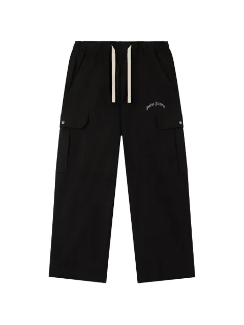 Palm Angels Curved Logo cargo trousers Black PMCF037S26FAB0011003