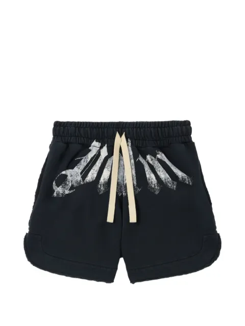 Palm Angels Big waist logo track shorts Black PWCI017S26FLE0011003